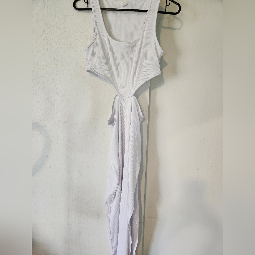 Cut Out Side Slit Midi Tank Dress